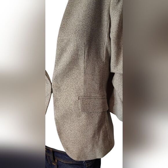 H&M Light Gray Women's Blazer Size Xsmall 3/4 Scrunch Sleeve - Picture 3 of 16